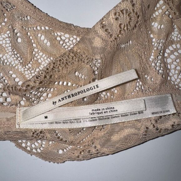 Anthropologie Evalyn V-Neck Lace Bralette blush nude | medium - Picture 7 of 11
